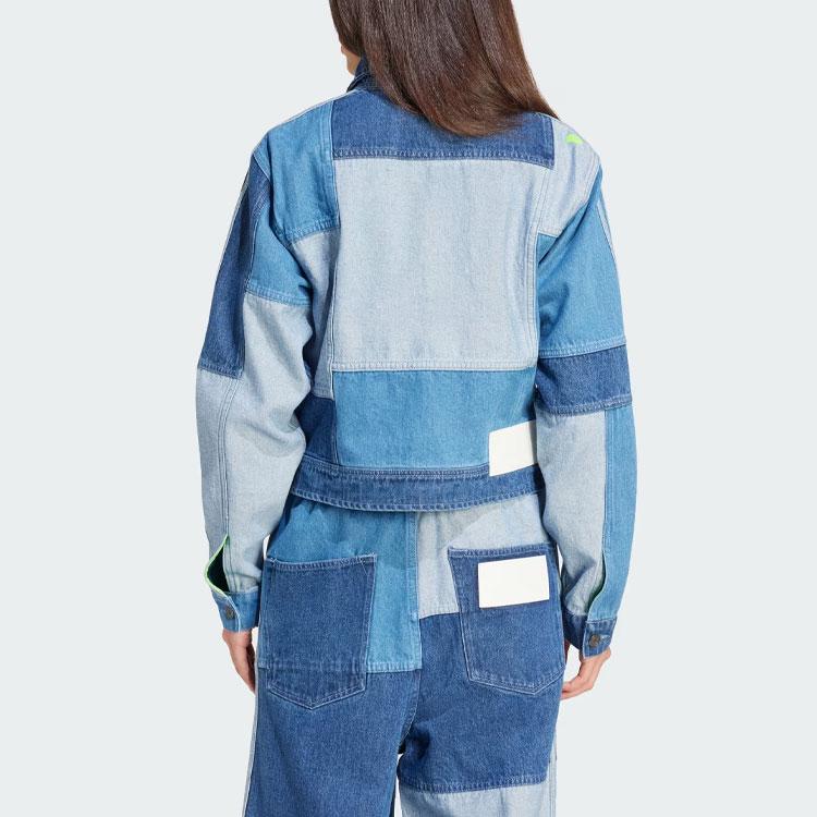 adidas Женская куртка Originals Kseniaschnaider Denim Patchwork Track Top Light-Blue IU2464