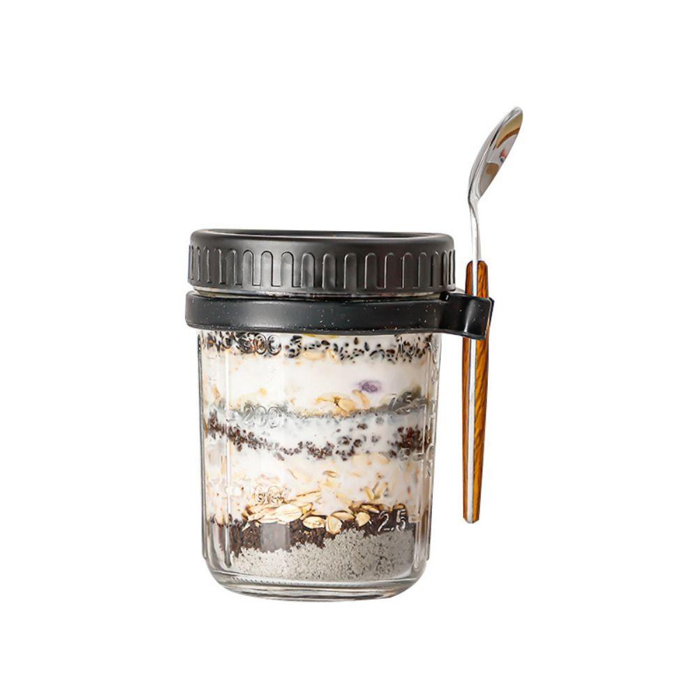 С крышками контейнеры для йогурта 16 унций банки для хранения хлопьев новые стаканчики для овсянки на ночь