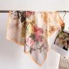 Luxury Flower Design Scarf Women Satin Scarves Bandana Hijab Neckerchief Shawl Kerchief Hair Band Foulard Lady