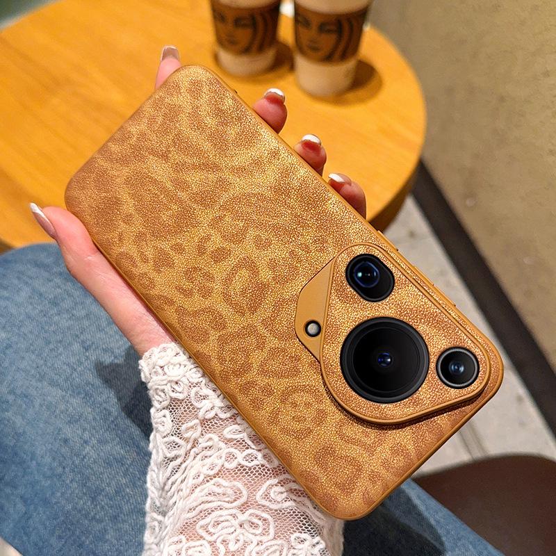 Чехол для Huawei Pura 80 Ultra с принтом леопарда P90, кожаный в стиле Майолла, для Mate 70, противоударный