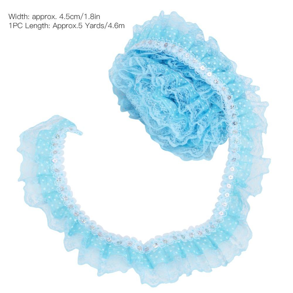 1pcs Printing Dots Embroidered Lace Trim 3 Layer DIY Craft Trim Lace Ribbon  Sewing Craft