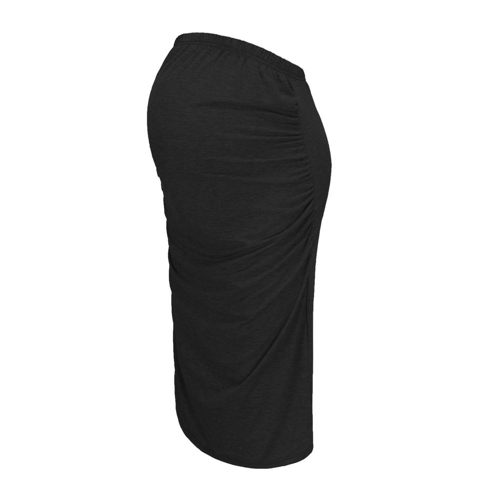 Однотонная юбка для беременных с высокой талией - Модный европейский и американский стиль