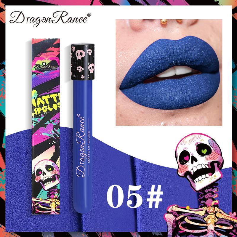12 Color Halloween Lip Gloss Makeup Black Green Purple Lipstick Christmas Tint Moisturizer Waterproof Matte Lipstick Lip Pigment