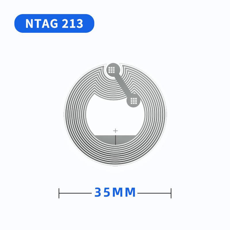 Прозрачная RFID NFC стикер-метка с клеевым слоем и чипом Tag213 для контроля доступа