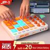 Portable 16-Key MIDI Controller Pad: Mini Bluetooth Music Keyboard with Built-in Battery