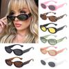 Leopard Jelly Color Eyewear Small Oval Sunglasses For Women Shades Trending Sun Glasses