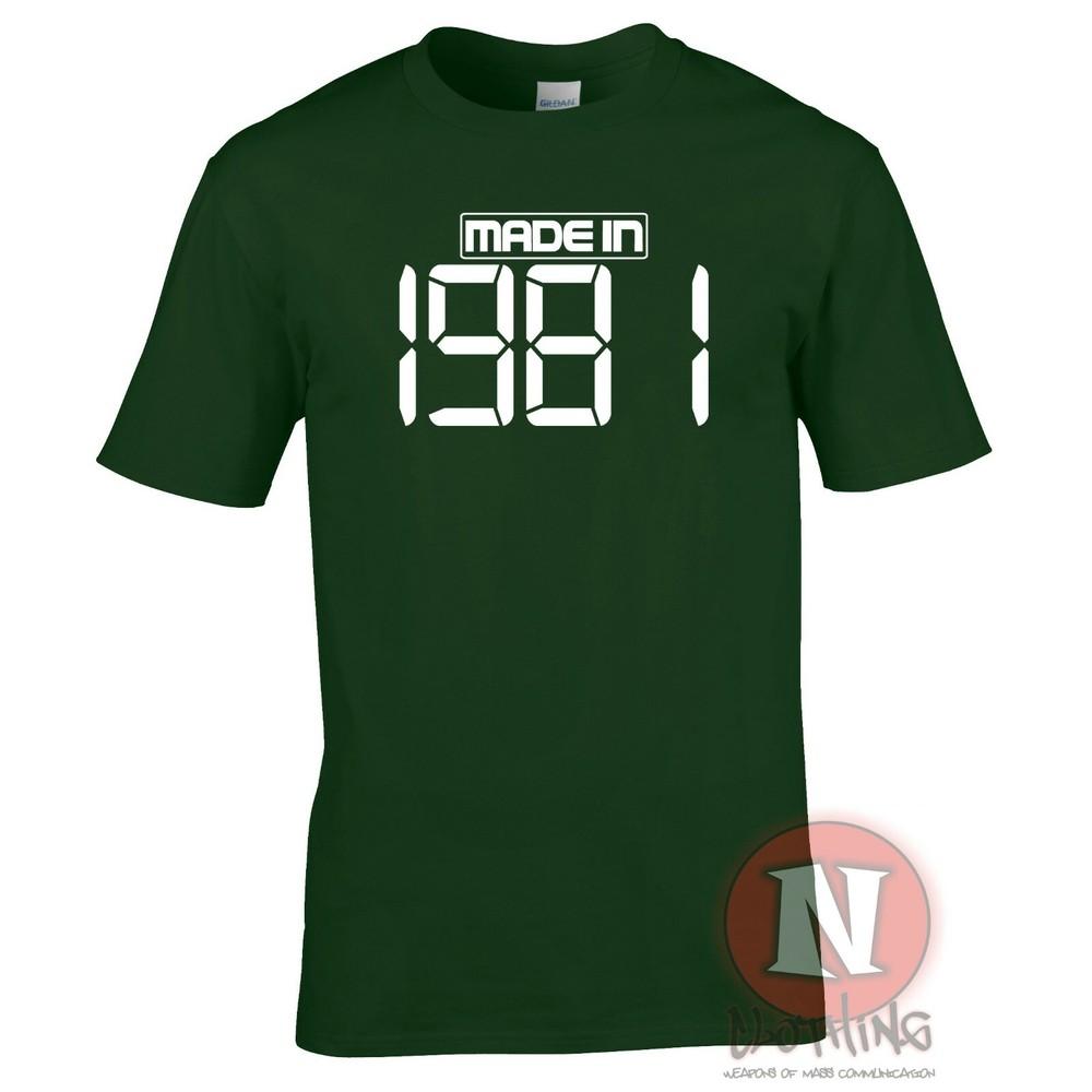 Made In 1981 TShirt Birthday Party Celebration Fancy Dress Teeshirt
