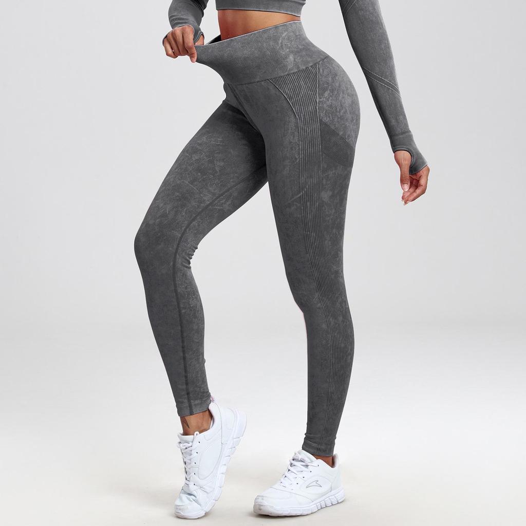European and American Influencer Seamless Moisture-Wicking Hip-Lifting Yoga Leggings for Women