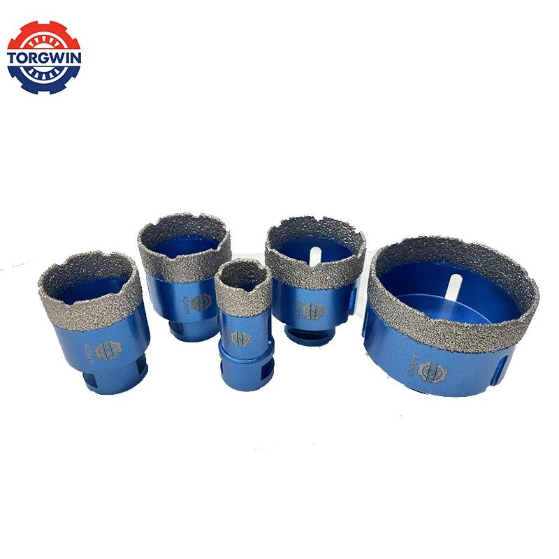 Набор алмазных сверл с резьбой M14 для сухой вакуумной пайки, керамическая плитка, кольцевая пила для гранита, мрамора, фарфора, кирпича, камня, 5 шт.