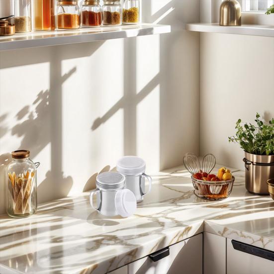 Порошковый шейкер из нержавеющей стали, диспенсер для сахара и корицы с мелкой сеткой, ручкой и герметичной крышкой, безопасен для посудомоечной машины, сито для муки для выпечки, украшения для кофе и десертов