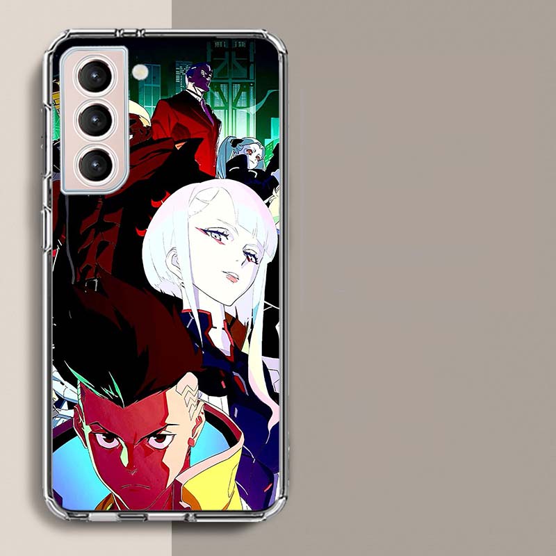 Мультяшный чехол для телефона E-Edgerunners C-Cyberpunk для Samsung Galaxy S25 Edge S24 S23 FE S21 S20 S10 Plus S22 S26 Ultra Прозрачная крышка C