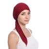 (Carry Me)Women India Beading  Muslim Stretch Turban Hat Cotton Hair Tail Head Scarf  Wrap