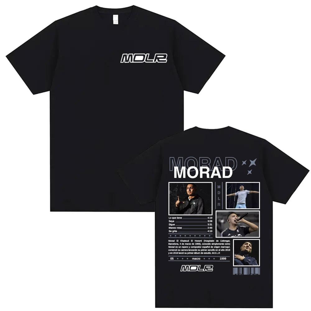 Rapper Morad MDLR 2025 Tour Graphic Tshirts Unisexs Clothing Retro Gothic Oversized Tshirt Unisex High Quality Crewneck T Shirts