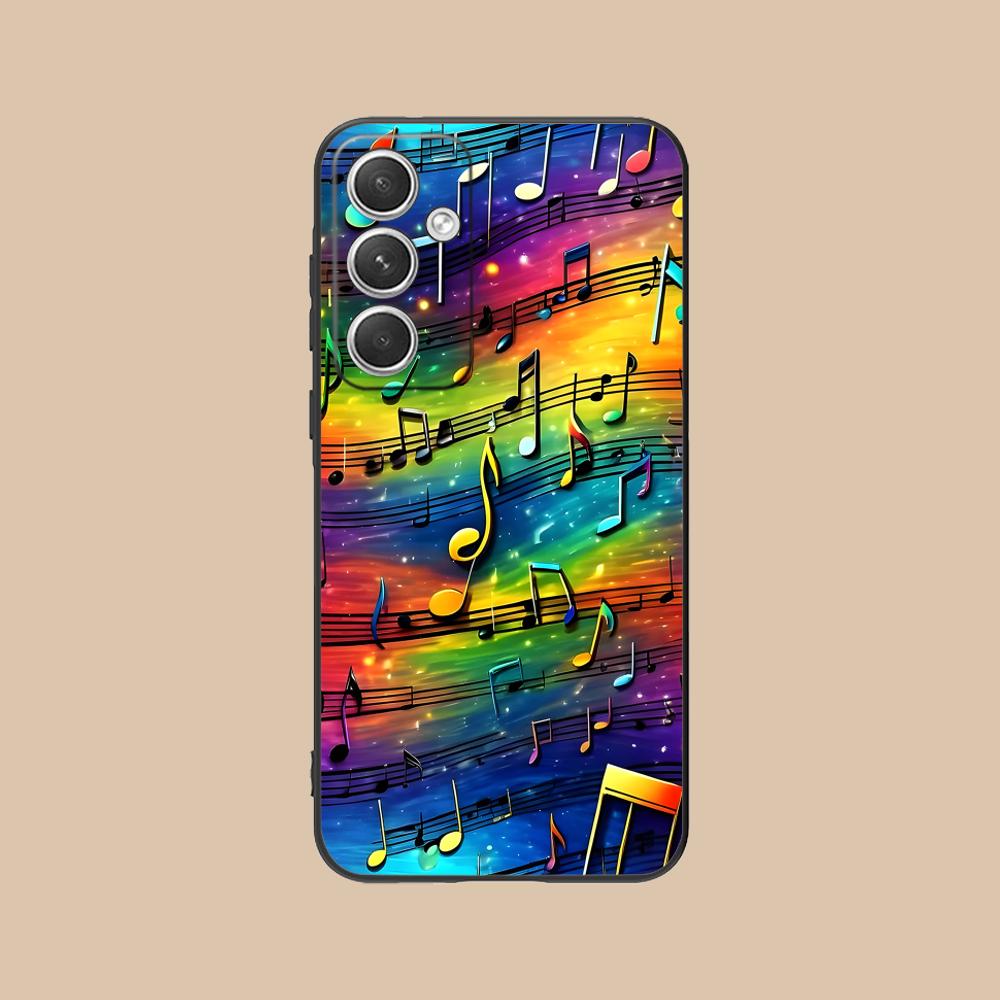 Чехол для мобильного телефона с нотным станом для Samsung Galaxy S26 S25 S24 S23 S22 S21 S20 Note20 Plus FE Ultra Цветная накладка