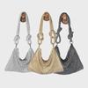 Handmade Rhinestone Knotted Evening Bag with Aluminum Glitter