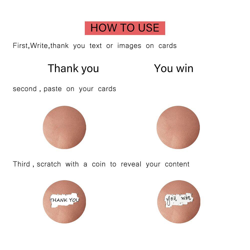 Stationery Party Supplies Secret Code Cover Labels Adhesive Paper Round Shape Scratch Off Sticker