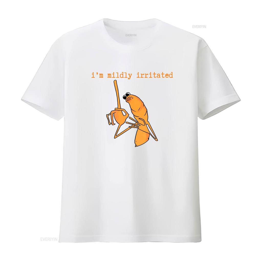 Funny Cartoon Irritated Unisextis Im Mildly Print Casual T Shirt vintage graphic homme Top For Everyday Wear Comfortable