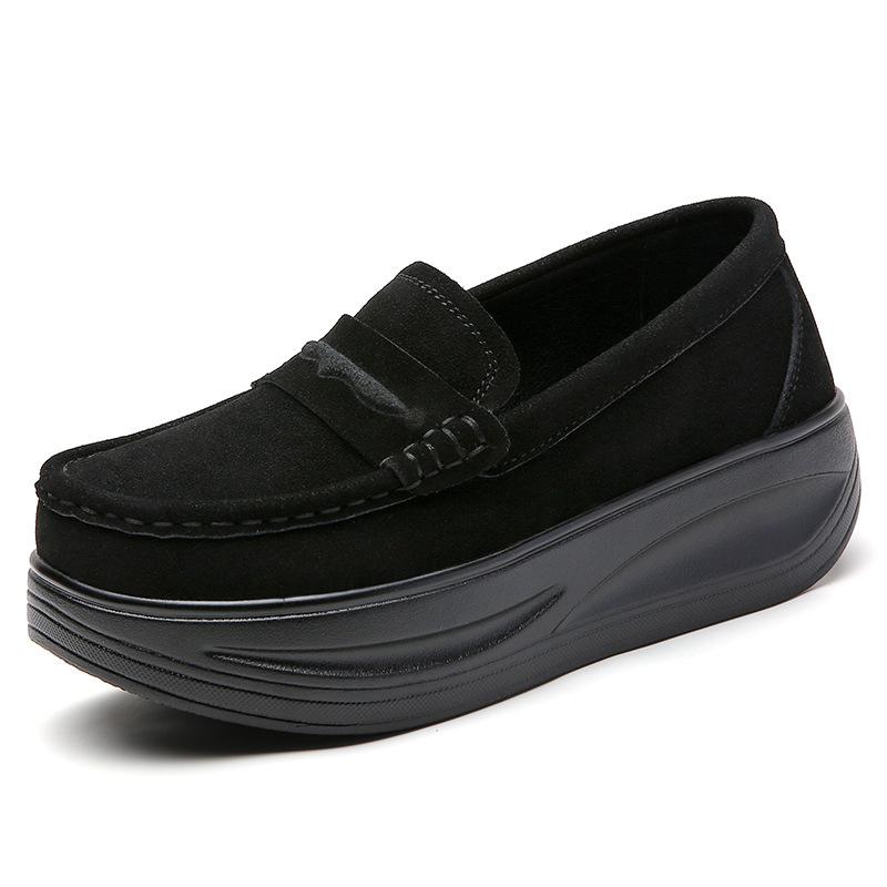 2024 Новая весна осень обувь женская платформа натуральная кожа женские балетки толстая подошва женские лоферы мокасины женская обувь