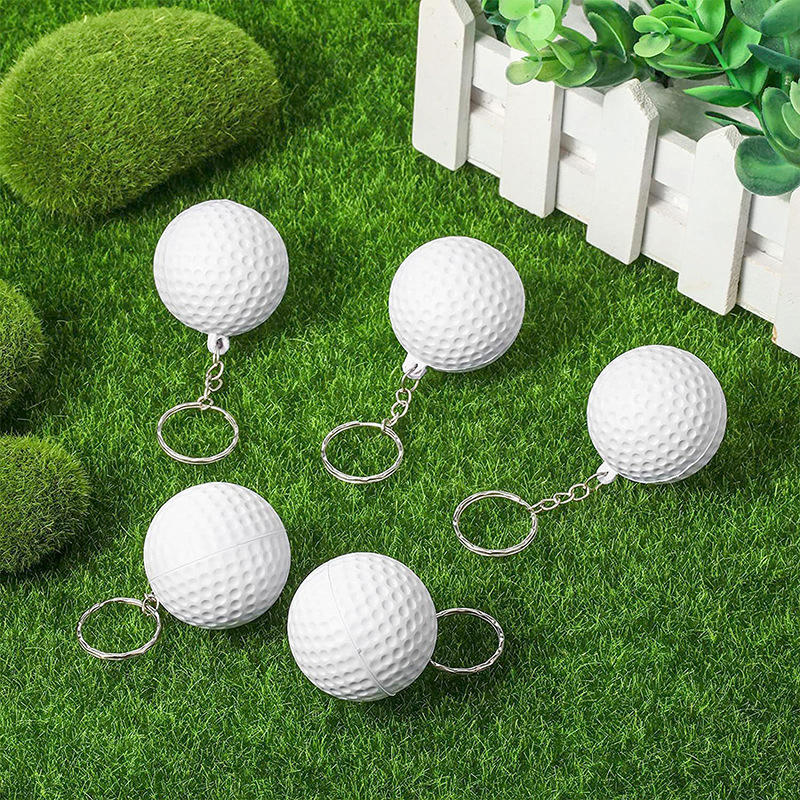 Creative Cartoon Sports PU Ball Keychain Simulated Mini Ball Keyring Pendant Boyfriend Gift Souvenir Novelty Toy Ornament Rugby Baseball Basketball