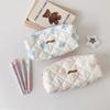 Bowknot Pen Bag Large Capacity Cosmetic Bag Portable Stationery Storage Bag  Gift