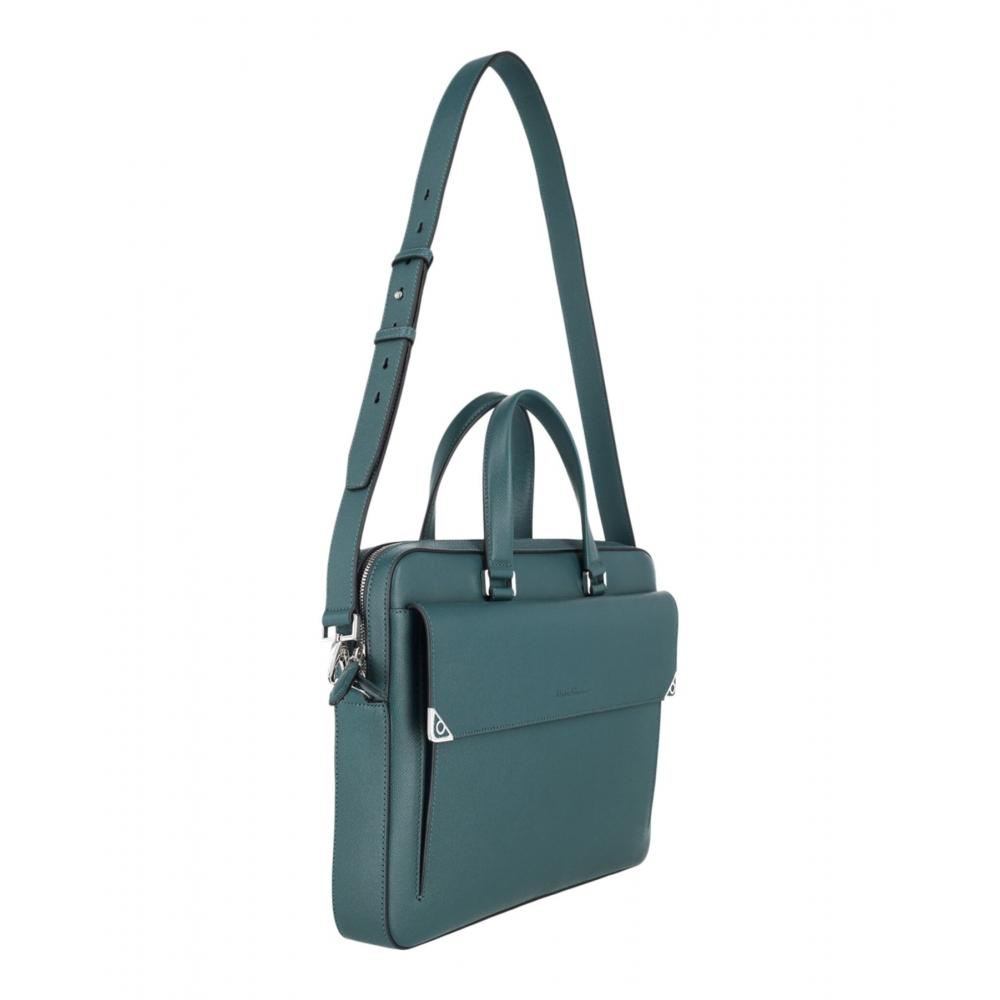 Salvatore Ferragamo Портфель Slim Gemini Soft, синий
