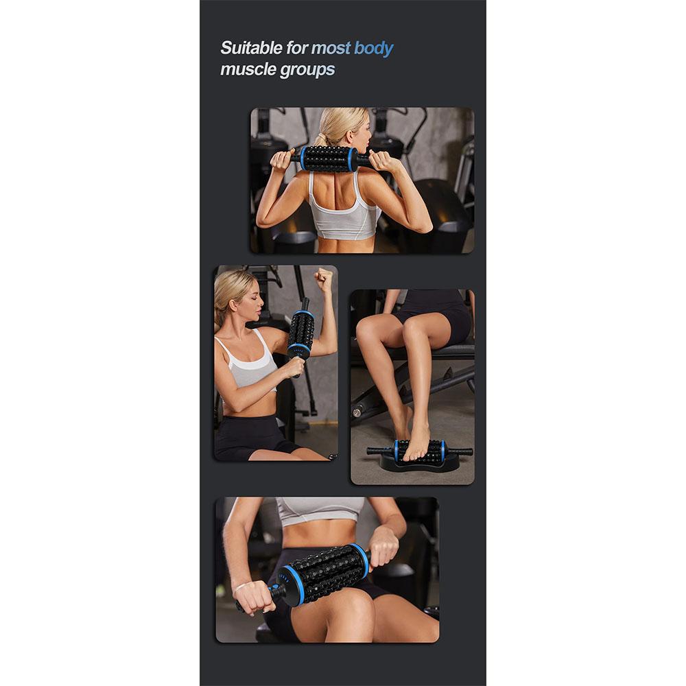 Беспроводной роликовый массажер для тела, вибраторы для расслабления мышц и фасций, домашний фитнес, упражнения, расслабление живота и ног, облегчение боли