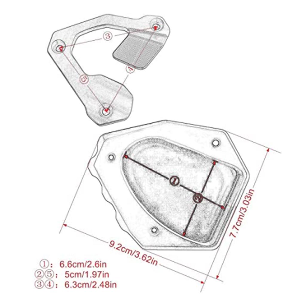 Расширительная пластина подножки Support Extension Plate Replacement для CRF1000L Africa 20162019