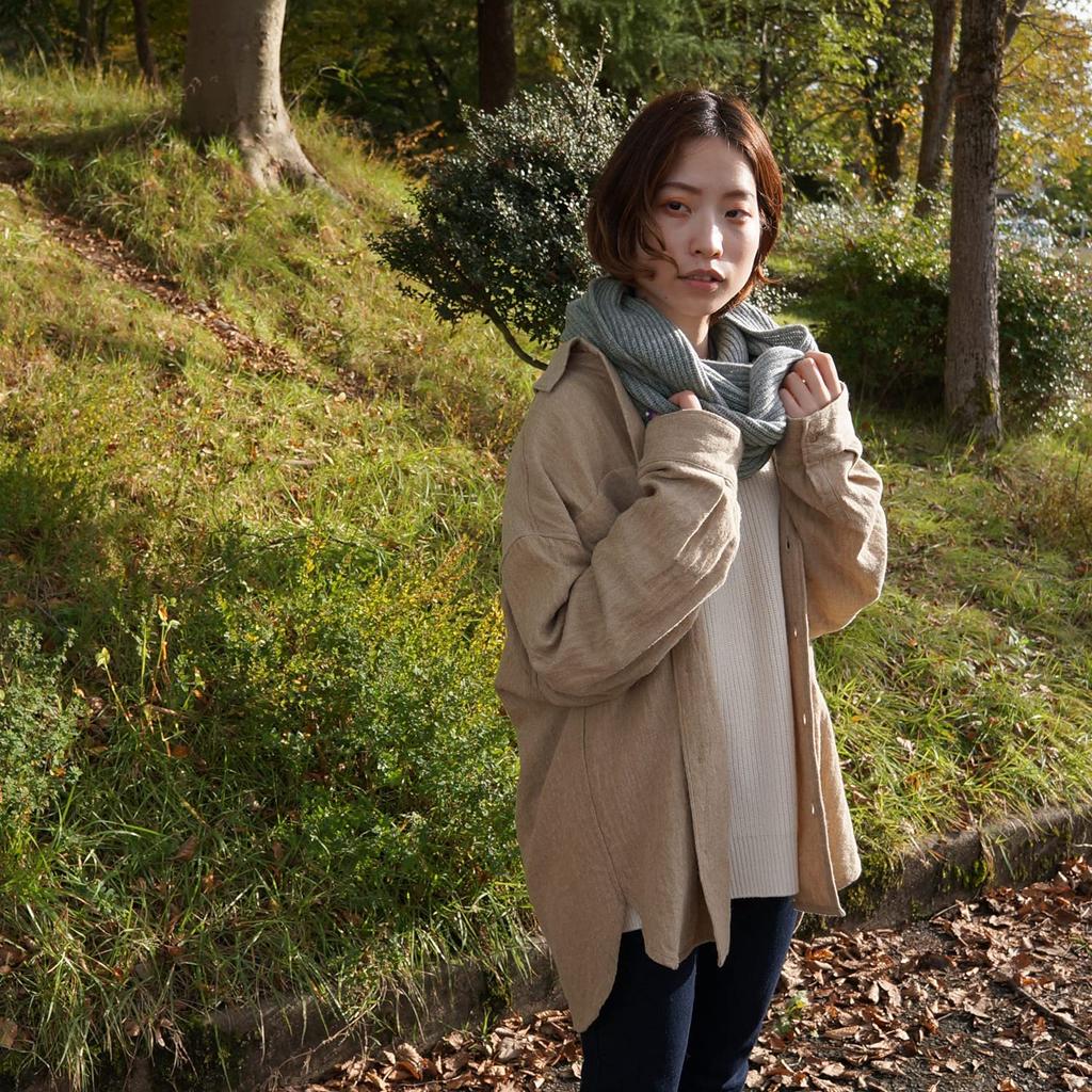 Prodigal Cashmere Rib Knit Long Snood Light 100% (Free Size, Gray)