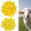 100pcs Animal Ear Tag Plastic Identification Card Anti Lost Marker for Farm Cattle Sheep PigsYellow