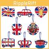 British Monarch Themed Party Supplies Colorful Paper Cutouts With Ribbon