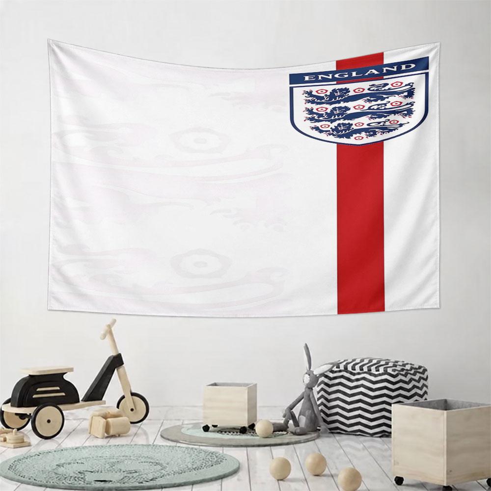 England Football Emblem Design Pattern Wall Hanging Tapestry Decorative Tapestry Home Decor for Bedroom and Living Room