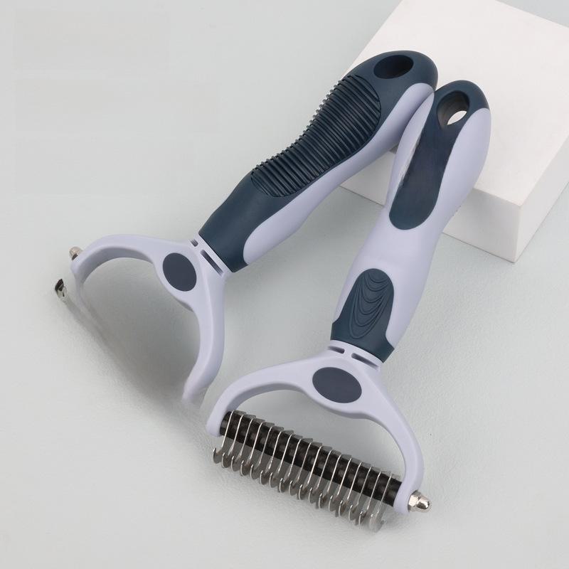 Двусторонняя расческа для распутывания и удаления шерсти — идеально подходит для длинношерстных собак и кошек