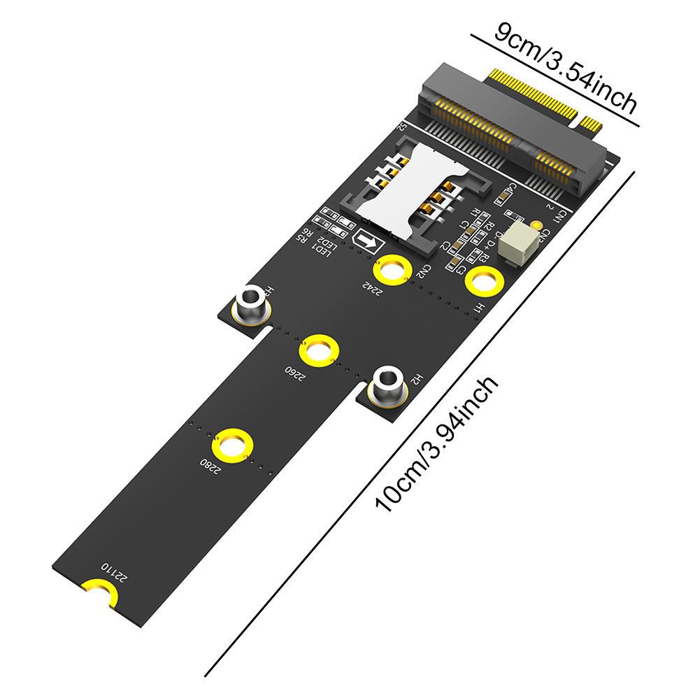 M.2 NGFF Key M To Mini PCI-E Adapter Card with Card Slot for 2242 2260 2280 SSD Hard Drive