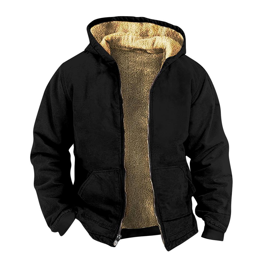 Мужская однотонная куртка, мужская весенне-осенняя повседневная трендовая куртка на молнии с капюшоном