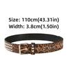 Leopard Print Heavy Metal Belt Punk Women's Belts Trend Jeans Belt  Fashion Decoration