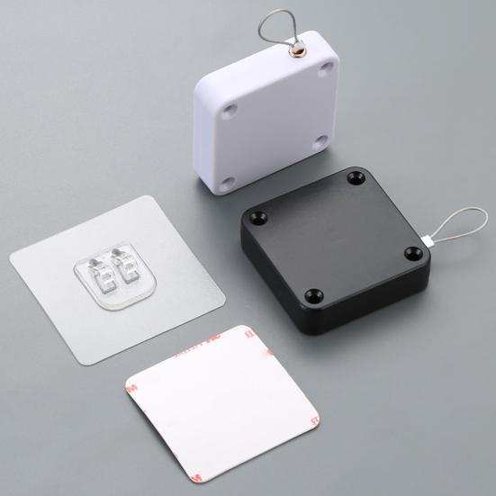 Автоматический дверной доводчик со стальной проволокой, регулируемый, без перфорации, самоклеящийся, настенный, для ванной комнаты