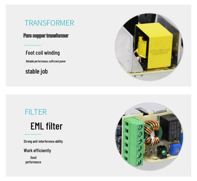 Hengwei Ultra-Thin DIN Rail AC to DC Switching Power Supply (10/20/40/60/100W)