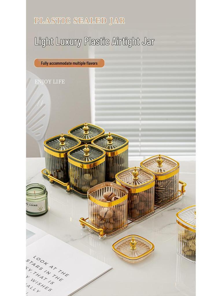 Элегантный набор для хранения приправ: Солонка и баночки для специй