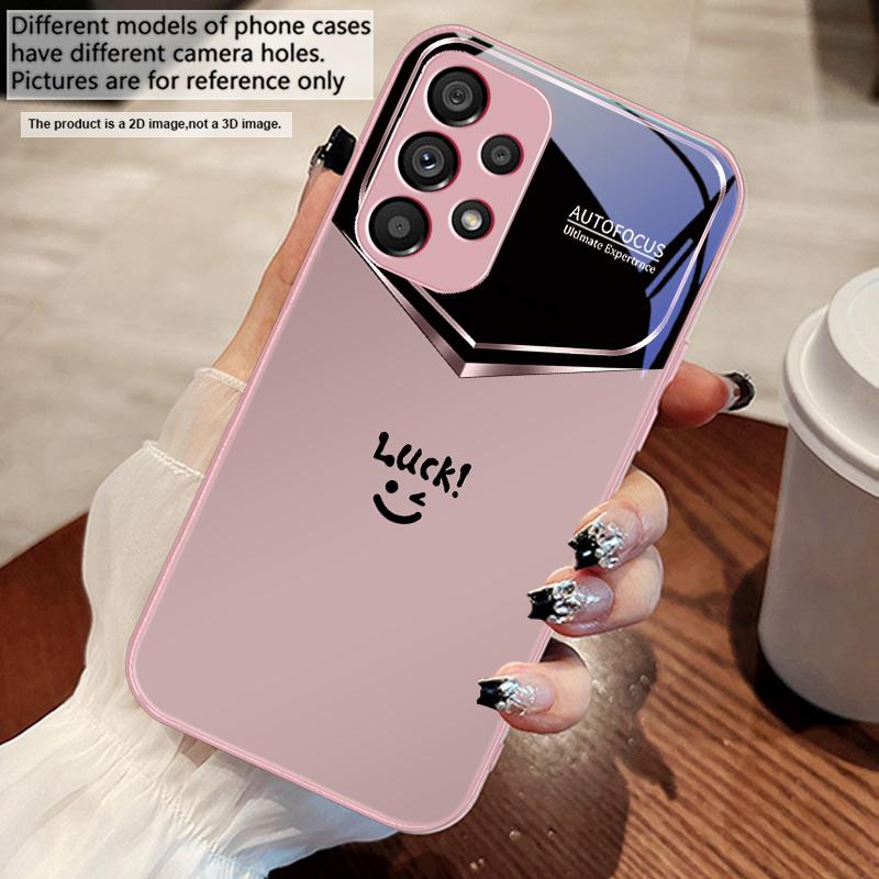 Светло-фиолетовое счастье Для Samsung S 25 S25 Edge S25Ultra S8 9 S10 20 U ltra S21 Pro S22 Plus S23 FE S24 Ultra Стеклянный чехол для телефона