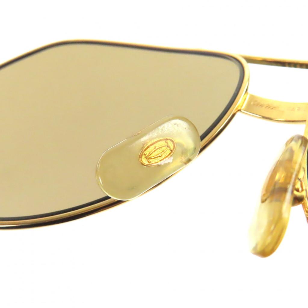 Отличные солнцезащитные очки Cartier Santos de Cartier Золотые бордовые мужские Б/у
