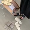 2025 Spring and Summer New Fashion Outer Wear Flat Flip-flops Women's Versatile Toe Slippers Small Fragrant Sexy