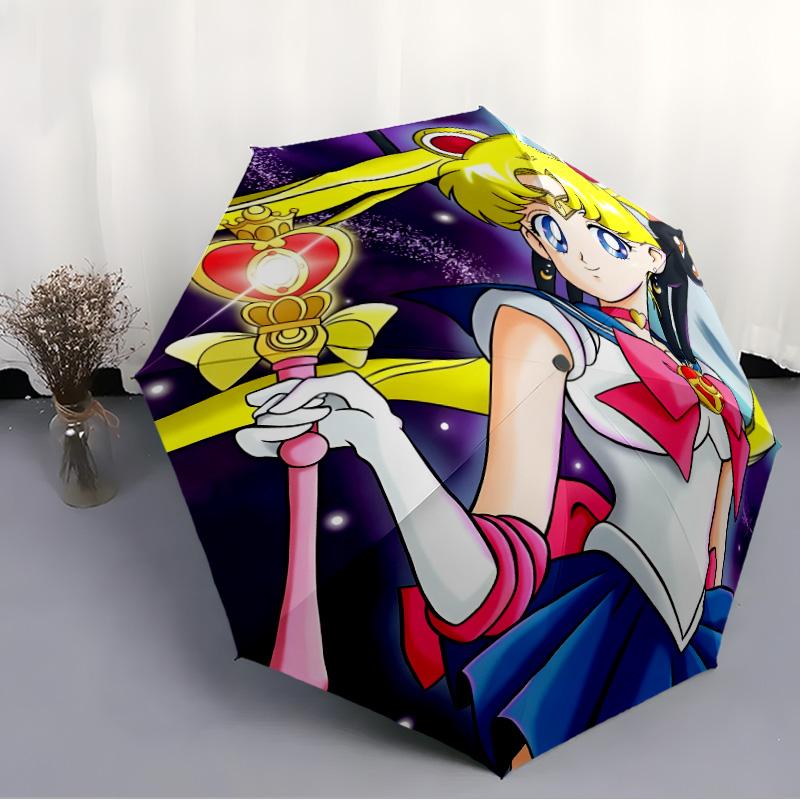 1pc Sailor Moon Umbrella, Sun Protection, And UV Shielding. It Has Eight Sturdy Ribs for Outdoor Use And Perfect As a Holiday Gift