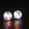 Разноцветные светодиодные серьги в стиле диско-шаров Ночные клубные серьги Пластиковая текстура Подходят для вечеринок и клубной одежды