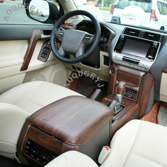 Декоративные накладки на руль с текстурой под дерево Для Toyota Prado FJ150 2018-2021