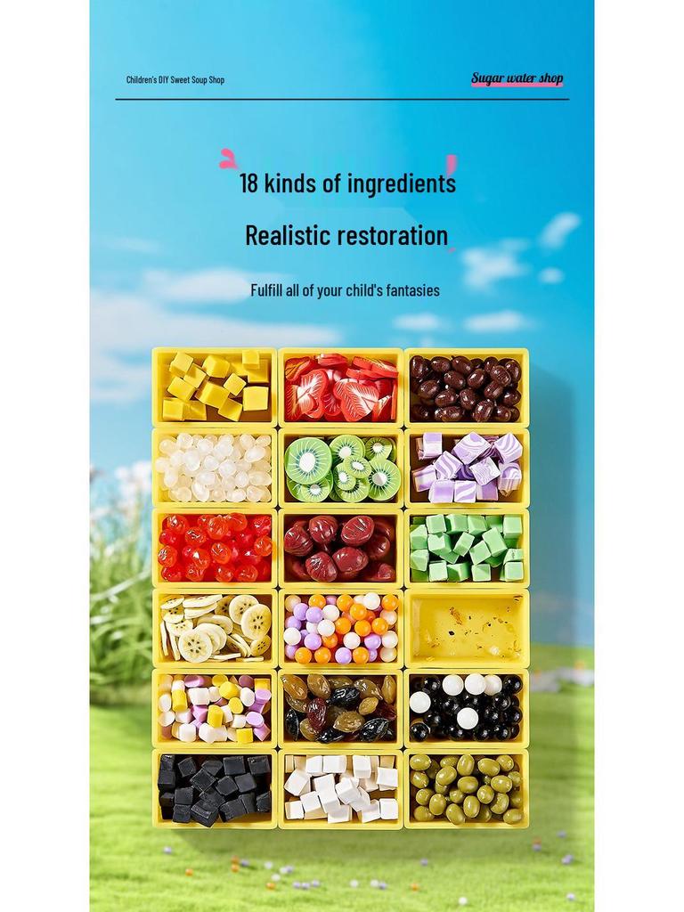 Xiao Ling Сделай сам Мини Сладкий Магазин Набор Игрушечной Еды: Клей-крем и украшения ручной работы для детей.