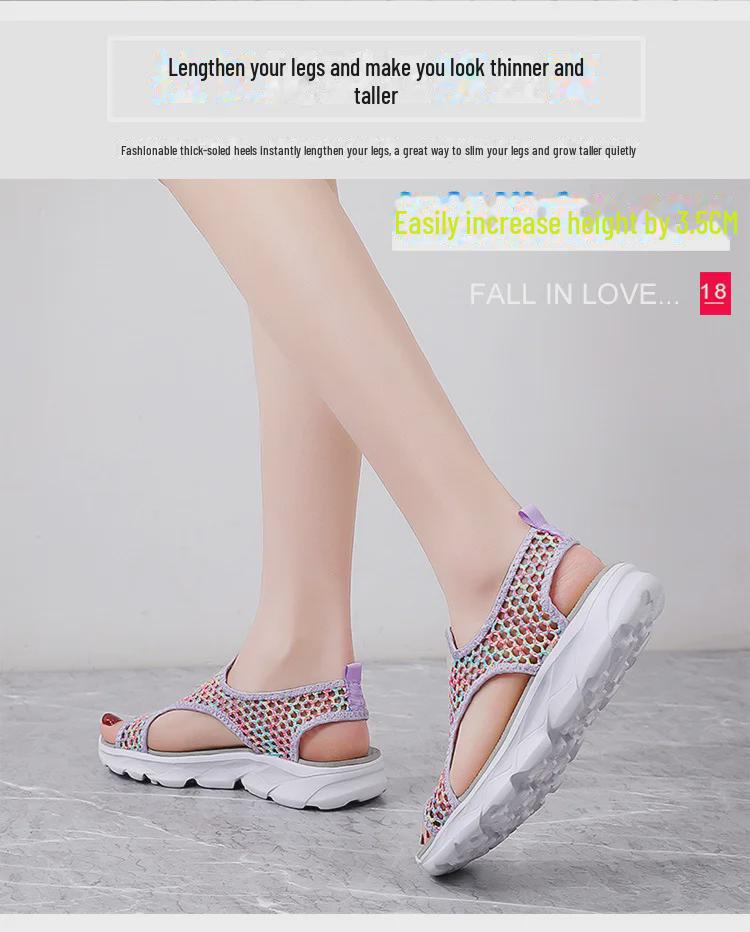 Женские летние повседневные нескользящие пляжные сандалии - молодежный тренд, мягкие, дышащие.