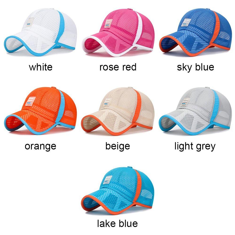 Adjustable Fashion Boys Girls Baseball Cap Sun Protection Caps Full Mesh Hats Summer Sunscreen Hats
