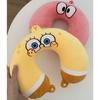 New Spongebob Cartoon Animation Creative U-Shaped Pillow Cute Fashion Travel Portable Memory Foam Neck Pillow Napping Pillow