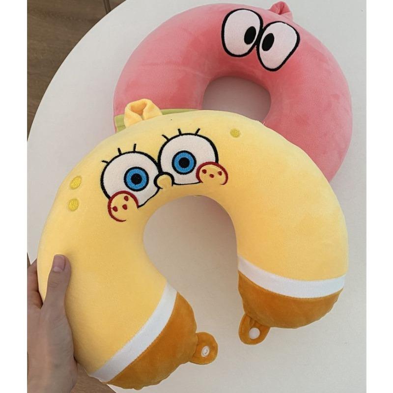 New Spongebob Cartoon Animation Creative U-Shaped Pillow Cute Fashion Travel Portable Memory Foam Neck Pillow Napping Pillow