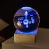 3D Crystal Ball Luminous Galaxy Solar System Rain Cloud Series Crystal Ball Nightlight Carved Bedroom Decoration Birthday Gift